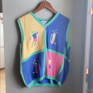 Vintage Jean Bell Golfer Sweater Vest